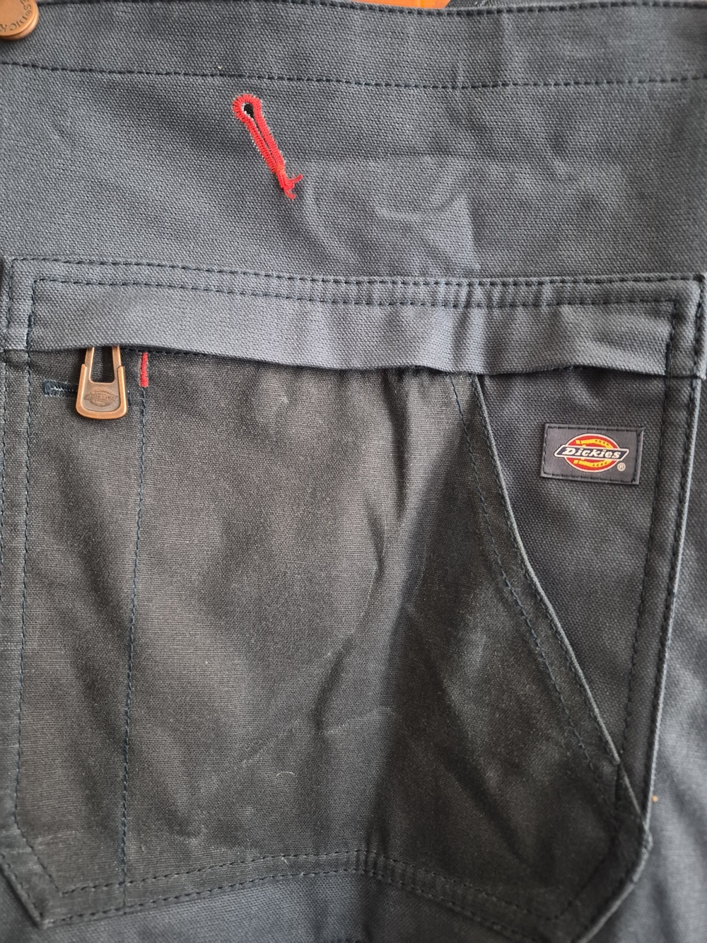NWT Dickies Tradebuilt Womens Relaxed Fit Waxed Canvas Bib Overalls Blue Duck XL - Picture 3 of 16